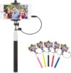 Vivitar 42" Selfie Stick with Built-in Shutter Release and Folding Clamp, Black