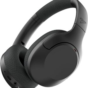 VOKALEN Hyper Pro Adaptive Active Noise Cancelling Headphones, Wireless Bluetooth Over Ear Headphones with mic, 60H Playtime, Comfort Mesh Ear Cushions, Deep Bass Hi-Res Audio, Custom EQ (Black)