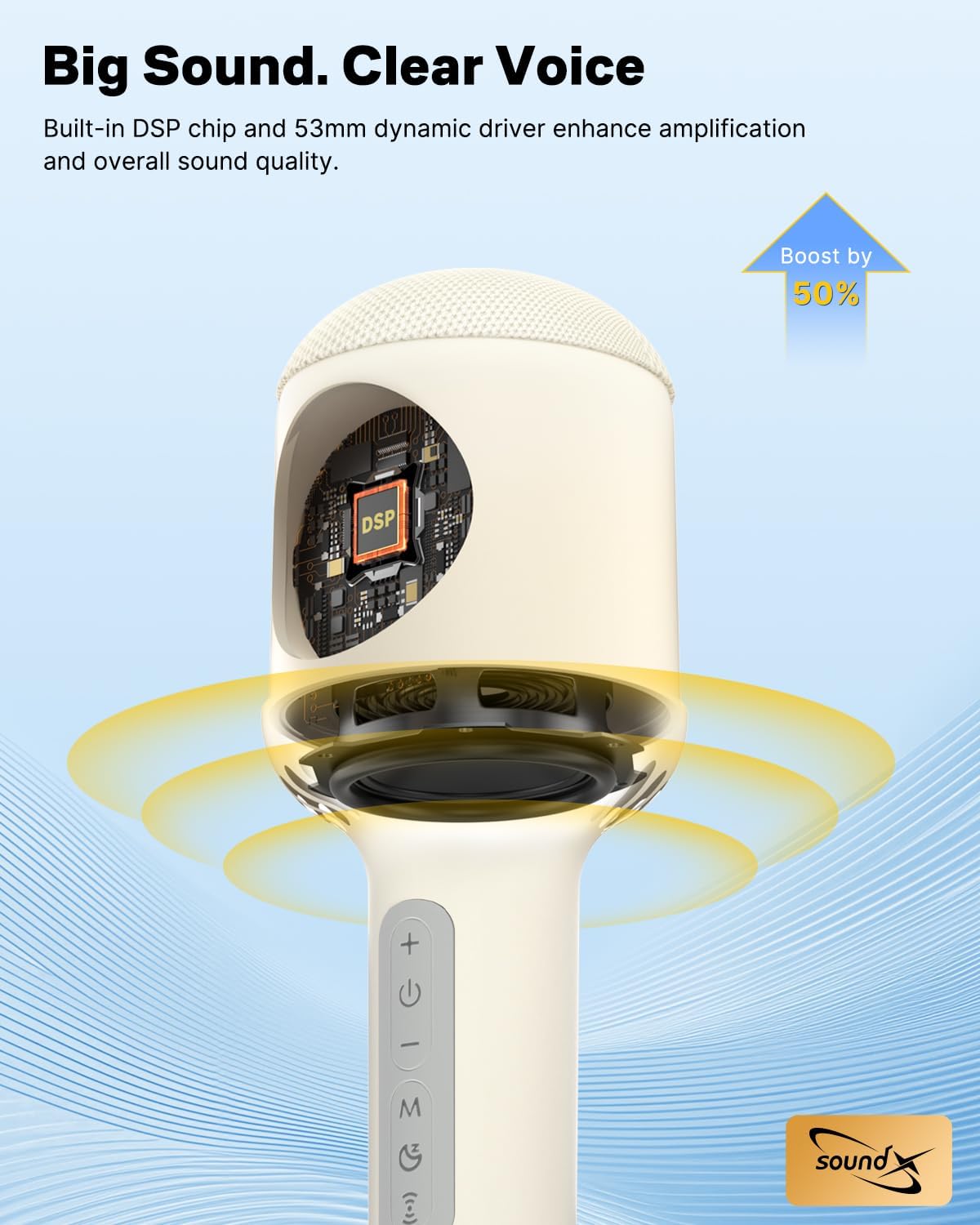 wireless bluetooth karaoke microphone with dynamic lights, portable handheld mic, 6 sound effects, 10h battery, perfect for kids singing, home parties, duet gift idea, works with all smartphones