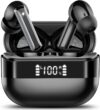 Wireless Earbuds, Bluetooth 5.4 Headphones with HiFi Stereo, in Ear Earphones with 4 ENC Mics, 48H Bluetooth Earbuds with LED Display Charging Case, IP7 Waterproof Ear Buds for Android iOS Black