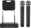 Wireless Microphone System with case, Metal UHF Dual Handheld 20 Channels Professional Cordless Mic System for Church, DJ, Karaoke,Wedding, Home KTV Set