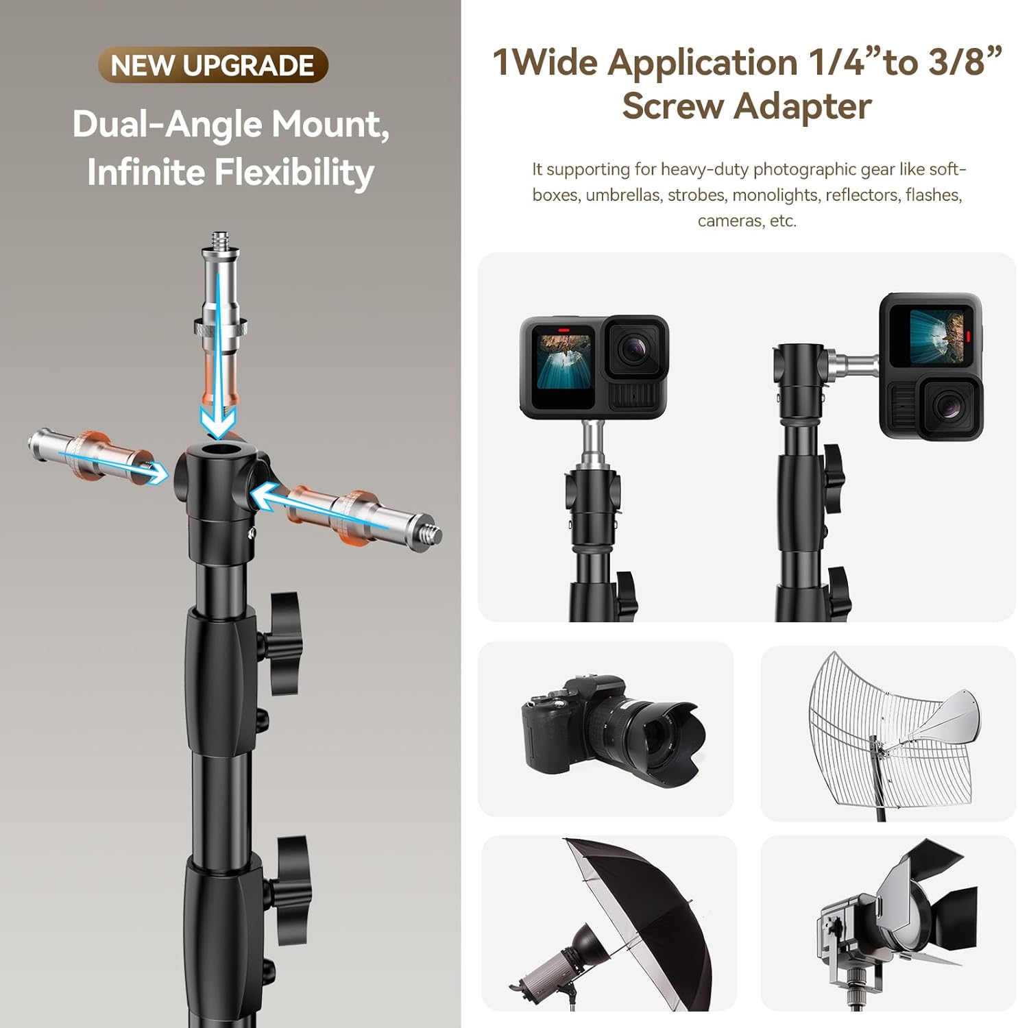 13ft heavy duty light stand tripod,cisian 160inch/4m air cushioned metal photography tripod with 1/4"& 3/8" screw adapter for most dslr camerasa,sports camera professional