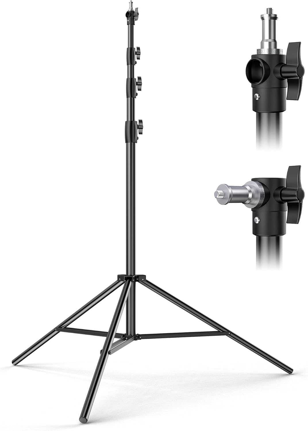 13ft Heavy Duty Light Stand Tripod,Cisian 160inch/4M Air Cushioned Metal Photography Tripod with 1/4"& 3/8" Screw Adapter for Most DSLR Camerasa,Sports Camera Professional