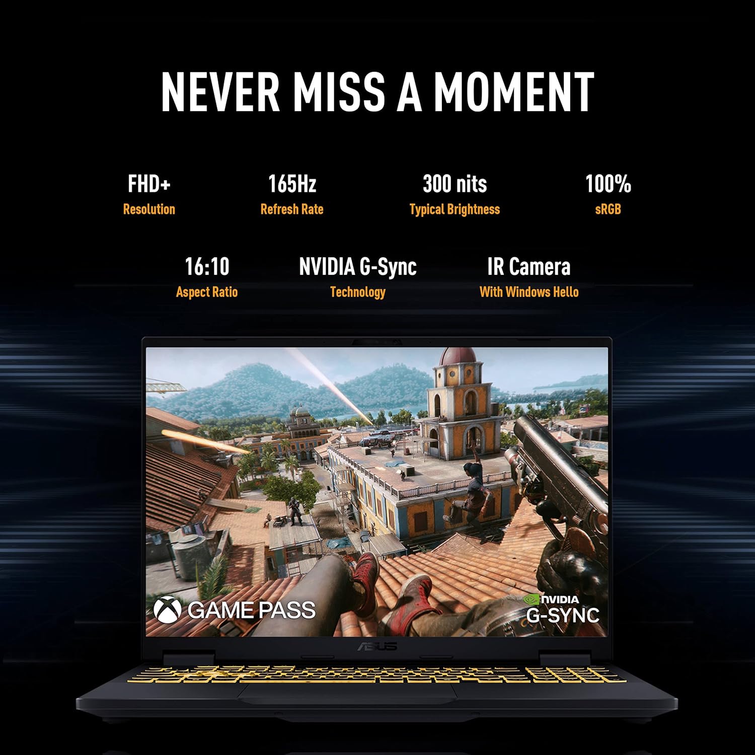 asus tuf f16 gaming laptop, nvidia rtx 5060, intel 14th core i7 14650hx, 16 inch fhd+ 165hz anti glare 300nits lcd, backlit keyboard, 64 gb ddr5 5600mhz, 4 tb ssd gen 4, windows 11 pro, accessories