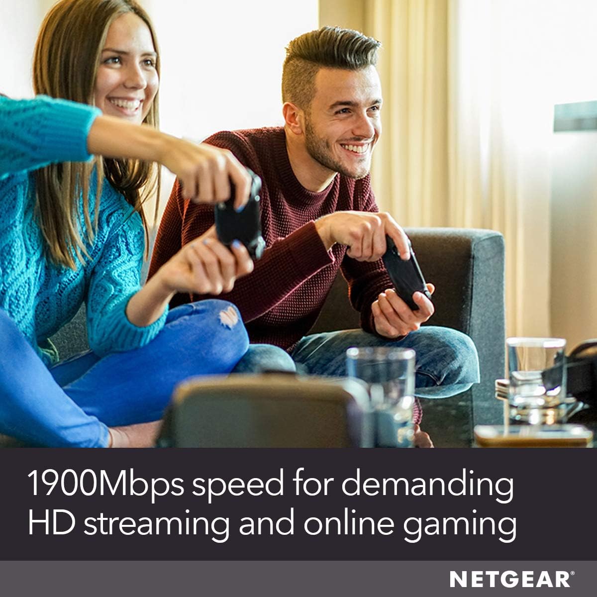 netgear wifi mesh range extender (ex6400) add up to 2,100 sq. ft., 35 devices ac1900 dual band wireless signal booster & repeater (up to 1.9 gbps speed), smart roaming – free expert help