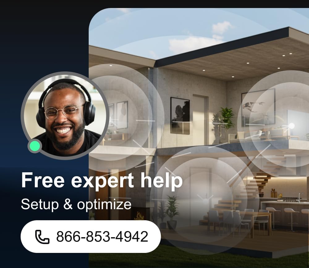 netgear wifi mesh range extender (ex6400) add up to 2,100 sq. ft., 35 devices ac1900 dual band wireless signal booster & repeater (up to 1.9 gbps speed), smart roaming – free expert help