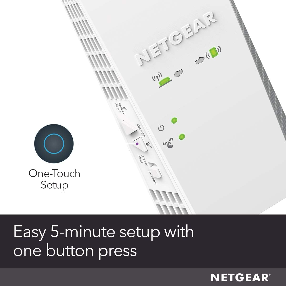netgear wifi mesh range extender (ex6400) add up to 2,100 sq. ft., 35 devices ac1900 dual band wireless signal booster & repeater (up to 1.9 gbps speed), smart roaming – free expert help