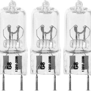 Feit Electric 20-Watt Xenon Halogen Light Bulb, Dimmable, 3000K Bright White, G8 Bi-Pin Base, 170 Lumens, 90+ CRI, Cool & Long-Lasting for Under Cabinet, Accent, Display, & Task Lighting, 3-Pack