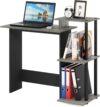 Furinno EFFICIENT Desk, Gaming Desk, with 3 Open Side Shelves, Laptop Notebook Computer Desk,Office Desk for Home Office, Study Room, Dorm, French Oak
