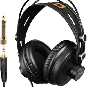 JOYO Studio Headphones Monitor Headphone for Recording Over Ear Noise Canceling for Guitar Cellphone Mixer Amplifier Podcast DJ and Keyboard Piano (JMH-02)