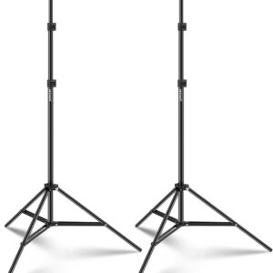 NEEWER Photography Light Stand, 7 Feet / 210cm Aluminum Alloy Photo Studio Tripod Stands for Video, Portrait and Photography Lighting, Reflectors, Soft Boxes, Umbrellas, Backgrounds (2 Pieces)