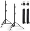 Photography Light Stand, 110"/9.2ft/280cm Portable Reverse Folding Tripod with Travel Bag Aluminum Heavy Duty for Camera,Video,Softboxes,Umbrell,Wedding Outdoor Video Shooting （2 Pack）