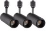 LED Track Lighting Heads Dimmable 24W 5CCT 2700K/3000k/3500k/4000k/5000k,Single Circu H Track Lighting Heads,Zoomable Beam 15° to 60° Ideal for Accent Art and Task Lighting,(3 Pack - Black-5CCT)