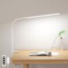 Lepro Small Desk Lamp with Clamp, LED Reading Lamps with 450LM, 3 Color Modes 10 Brightness, Dimmable USB Clip on Desk Light with Gooseneck Swing Arm for Nail, Home Office and Dorm (White)