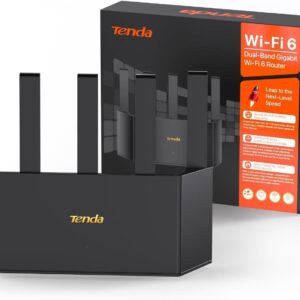 Tenda AX1500 WiFi 6 Router (RX2L Pro)- Smart Dual Band Gigabit WiFi Routers for Home, Vertical Design with 4 GE Ports, Long Range Coverage, VPN Support, WPA3, Easy Setup & Parental Controls
