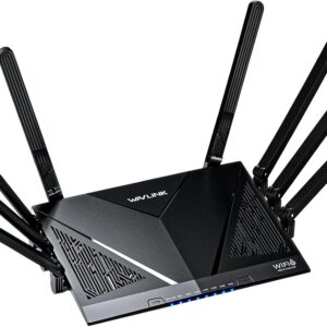 WAVLINK AX6000 WiFi 6 Mesh Router with 2.5G Port, 2025 6.0 Gbps Gigabit Wireless Internet Router, Coverage 1,700 sq.ft., 8 High Gain Antennas, OpenVPN, WPA3, Parental Control, QoS