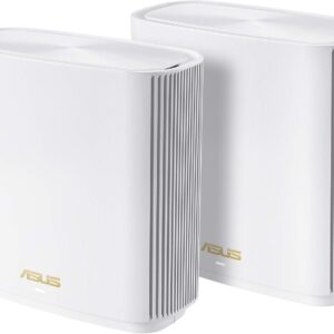 ASUS ZenWiFi AX6600 Tri-Band Mesh WiFi 6 System (XT8 2PK) - Whole Home Coverage up to 5500 sq.ft & 6+ Rooms, AiMesh, Included Lifetime Internet Security, Easy Setup, 3 SSID, Parental Control, White