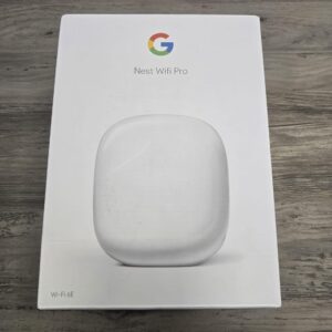 Google Nest WiFi Pro 6E GA03030-US Fast Speed and Whole Home Coverage Mesh Router -Color Snow