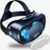 VR Headset with Controller Adjustable 3D VR Glasses Virtual Reality Headset HD Blu-ray Eye Protected Support 5~7 Inch for Phone/Android a (Black)