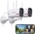 Outdoor Security Camera – DEKCO 2K Pan Rotating 180° Wired WiFi Cameras for Home Security with Two-Way Audio, Night Vision, 2.4G Wifi, IP65, Motion Detection Alarm (2 Pack)