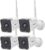 Septekon 4 Pack Outdoor Security Camera 2K，WiFi Cameras for Home Security Outside with Motion Detection Tracking, Night Vision, Two-Way Audio, IP66 Weatherproof, 2.4GHz Wi-Fi, Compatible with Alexa