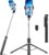 67″ Selfie Stick Tripod, Portable Cell Phone Tripod with Wireless Remote Control, 360° Rotating Extendable All-in-1 Travel Stand for Selfies Video Recording Vlog, Compatible with iOS/Android, Black