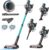 Cordless Vacuum Cleaner, 550W/45Kpa/65Mins Vacuum Cleaners for Home, Rechargeable Cordless Vacuum, Lightweight for Carpet/Pet Hair/Hardwood Floor, Self-Standing Stick Vacuum with LED Display