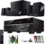 Yamaha Audio YHT-4950U 4K Ultra HD 5.1-Channel Home Theater System with 8″ 50W RMS Powered Subwoofer Speakers, AV Receiver, True Surround Sound with Bluetooth Music Streaming (Black)