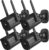 Septekon 2K Home Security Cameras 4 Pack, 2.4G Wired WiFi Security Camera Outdoor with Night Vision, Two-Way Audio, IP66, Motion Detection Alarm, Dual Antenna, Black