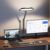 Eye-Caring Desk Lamp for Home Office – LED Soft Light with Knob Remote, Stepless Dimming & Color, Memory, Metal Table Lamp for Zoom, Studying, Video Conference, Flicker-Free, Glare-Free
