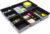 Welaxy Drawer organizers tray felt storage bin office Shallow Small Desk box Draw dividers stylish interior room decor 7-piece Back to School (Charcoal)