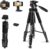 74″ Camera Tripod, Expandable Camera Tripod Stand for Camera and Phone, Spotting Scope Tripod, Camera Stand for Photography, Video Recording, Compatible with DSLR, iPhone, Spotting Scopes