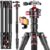 80“ DSLR-Camera-Tripod, Photography 360 Ball Head Professional Aluminum Tripod & Monopod with Carry Bag Compatible with Canon Nikon Binoculars Laser Telescope (Weight 3.35 Lbs, 15Lbs Load)