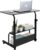 Adjustable Height Mobile Computer Desk for Small Space Rolling Writing with Wheels Corner Home Office Study Portable Bedrooms Work Desk Standing Desk Sizes 31.5X15.7 Inches Black C