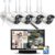 All-in-One Monitor & 2-Antennas Enchance Outdoor Security Camera System Wireless with Monitor WiFi Home Surveillance System 3.0MP Video Surveillance DVR Kit