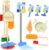 Dreamon Wooden Toddler Cleaning Set – 11Pcs Kids Cleaning Toy Set with 3-in-1 Kids Vacuum That Really Works, Montessori Cleaning Toys with Broom and Mop Set for Toddlers Girls Boys Age 3-6