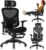 Ergonomic Office Chair, Mesh Desk Chair with Footrest, Adjustable Lumbar Support, 3D Armrest & Large Headrest, 3-Gear Tilt Recline, Stable Swivel Computer Gaming Chairs for Man Woman