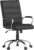 Flash Furniture Whitney Mid-Back Swivel LeatherSoft Desk Chair with Padded Seat and Armrests, Adjustable Height Padded Office Chair, Black