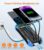 GOODaaa Portable Charger 42800mAh Built in 4 Cables and Thermometer 15W Fast Charging Power Bank Five Outputs Three Inputs Solar Charger Power Bank, SOS/Strobe/Strong Flashlights, Carabiner
