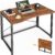 Huuger Folding Desk for Small Spaces, 31.5 Inch Foldable Computer Table, for Home Office, Study, Bedroom, Dorm, Space Saving, Small Writing Work Office Computer Desk, Easy to Fold, Rustic Brown