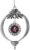 Inspired Silver – Red Hat – Silver Christmas Ornament – Circle Charm Christmas Tree Ornament with Cubic Zirconia – Holiday Hanging Decoration