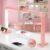 iVict Premium Large Nail Desks Light, 34″ Foldable Lash Light for Eyelash with Phone Stand, 0-100% Adjustable Brightness, 3000K-6000K Color Temperature Led Desk lamp for Nail(Pink)