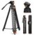 K&F CONCEPT 80″ Video Tripod with Fluid Head, Aluminum Heavy Duty Camera Tripod with Smooth Friction Damping, Quick Release Plate for DSLR, Mirrorless, Camcorder, Video Cameras, Max Load 17.6lb