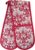Kitchen BBQ Christmas Red Double Oven Mitts Gloves | Extra Long & Thick, Heat Resistant | Quilted Cloth Attached 1 Piece Oven Gloves | 100% Cotton Pretty Elegant Pattern Holiday Pot Holder Gift