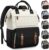 Laptop Backpack for Women, Large Capacity Work Business Backpack, 15.6inch Carry On Backpack Nurse Bag College Bookbag, Casual Daypack for Travel, beige
