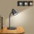 LED Desk Lamp for Home Office,3 Light Colors,Flexible Gooseneck Table Lamp,Dimmable Reading Light for Bedside Small Desk Lamp for College Dorm Room,Bedroom Desk Light,Black
