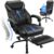 Office Chair, Big and Tall Office Chair with Foot Rest Ergonomic Chair for Home Desk, Reclining High Back Leather Chairs with Lumbar Support(Black)
