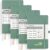 POPRUN Lined Journal Notebook for Women & Men, 4 PCS Medium Size 5.25”x 8”, 120GSM Thick Paper, 128 Numberd Pages, Hardcover, Index Tabs, College Ruled Notebook for Work – Midnight Green