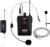 Pyle UHF Wireless Microphone System Kit – Portable Professional Cordless Microphone Set with Headset, Lavalier, Beltpack Transmitter, Receiver – Karaoke & Conference
