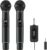 TONOR Rechargeable Wireless Microphones, Metal Bluetooth Handheld Cordless Mic System with Receiver, 2×25 UHF Professional Dynamic Mic for Karaoke, Church, Singing, Wedding, Meeting, DJ, 328ft TW720